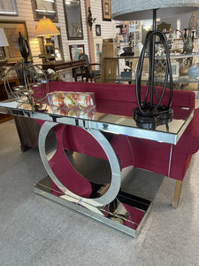 Mirrored sofa/Console Table with circle design