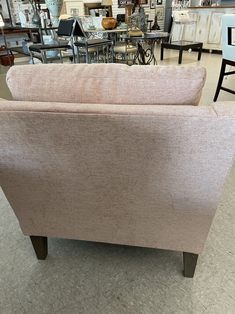 Pink upholstered accent chair