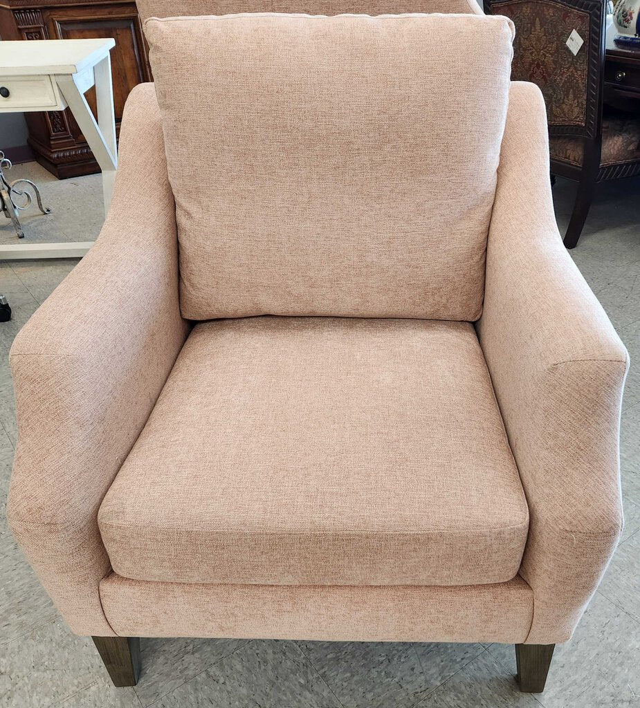 Pink upholstered accent chair